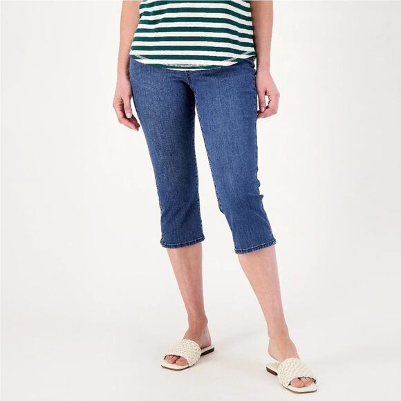 NYDJ Curves 360 Slim Straight Crop Side Slits Caliente | 28P NWT Athleisure - Picture 1 of 11